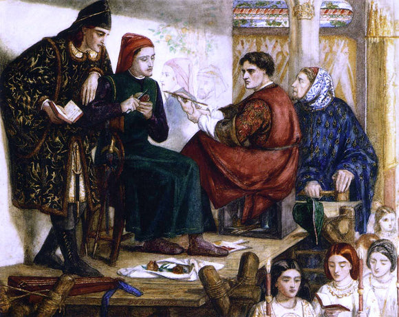  Dante Gabriel Rossetti Giotto Painting the Portrait of Dante - Art Print