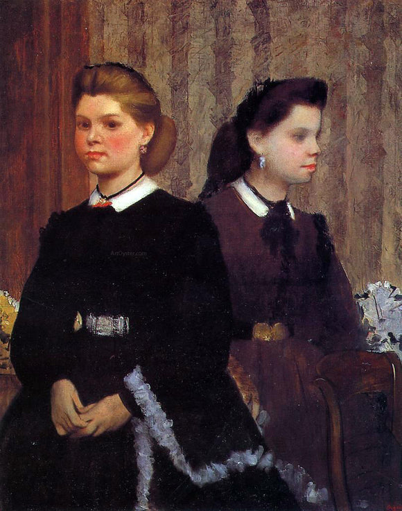  Edgar Degas Giovanna and Giulia Bellelli - Art Print