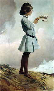  John White Alexander Girl (also known as Boring) - Art Print