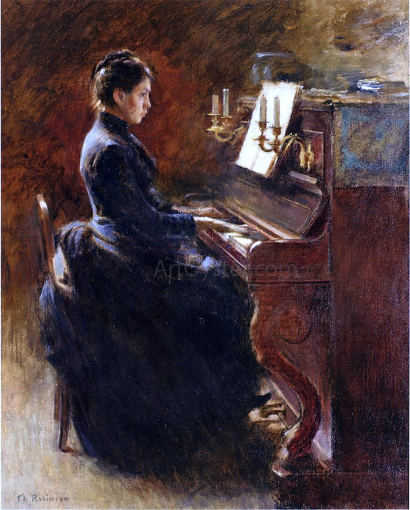  Theodore Robinson Girl at Piano - Art Print