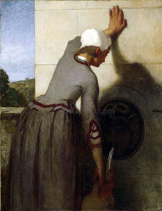  William Morris Hunt Girl at the Fountain - Art Print