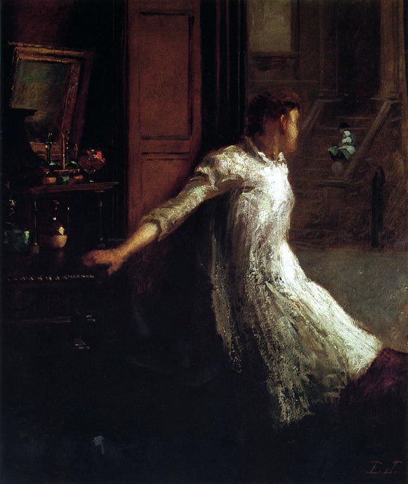  Eastman Johnson Girl at the Window - Art Print
