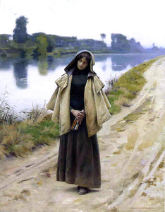 Charles Sprague Pearce Girl by a Path - Art Print