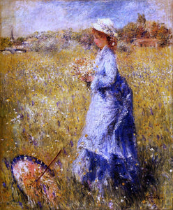  Pierre Auguste Renoir Girl Gathering Flowers - Art Print