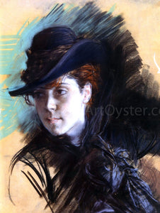  Giovanni Boldini Girl In A Black Hat - Art Print