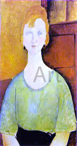  Amedeo Modigliani Girl in a Green Blouse - Art Print