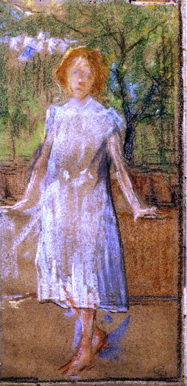  Giovanni Sottocornola Girl in a White Dress - Art Print