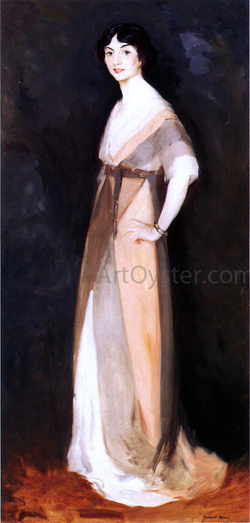  Robert Henri Girl in Rose and Gray: Miss Carmel White - Art Print
