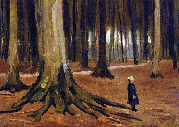  Vincent Van Gogh Girl in the Woods - Art Print