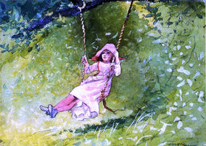  Winslow Homer Girl on a Swing - Art Print