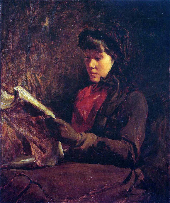  Frank Duveneck Girl Reading - Art Print