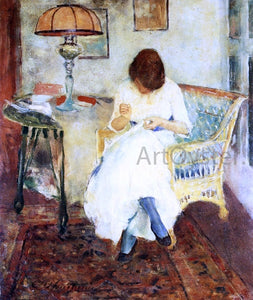  Charles Webster Hawthorne A Girl Sewing - Art Print