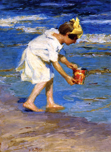  Edward Potthast A Girl with a Bucket - Art Print