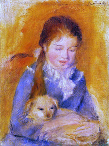  Pierre Auguste Renoir Girl with a Dog - Art Print