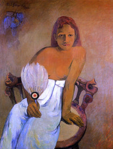  Paul Gauguin Girl with a Fan - Art Print