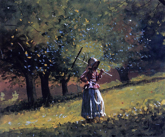  Winslow Homer Girl with a Hay Rake - Art Print