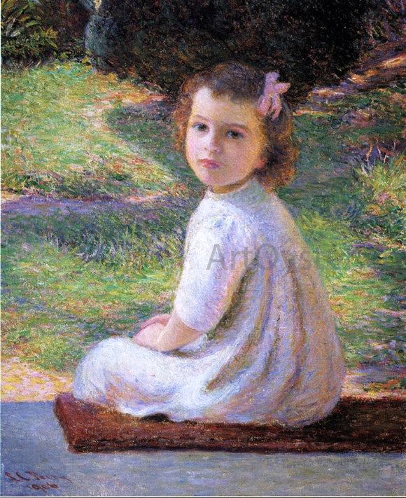  Lilla Cabot Perry Girl with a Pink Bow - Art Print