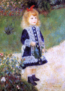  Pierre Auguste Renoir A Girl with a Watering Can - Art Print