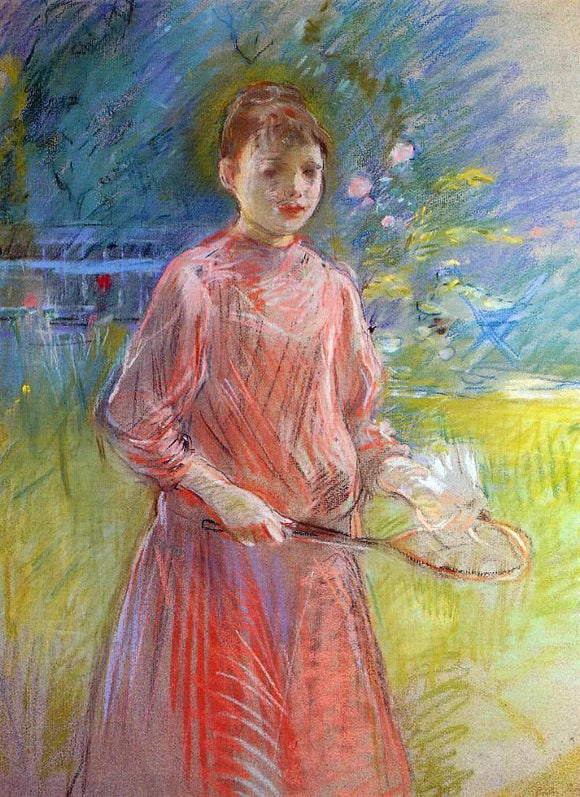  Berthe Morisot Girl with Shuttlecock (also known as Jeanne Bonnet) - Art Print