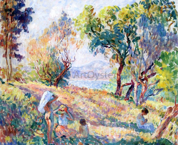  Henri Lebasque Girls in a Landscape near St. Tropez - Art Print