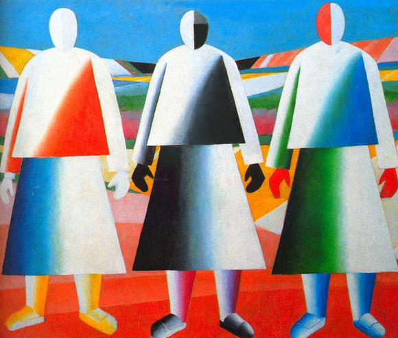  Kazimir Malevich Girls in the Fields - Art Print