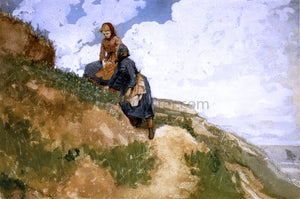  Winslow Homer Girls on a Cliff - Art Print