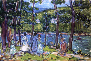  Maurice Prendergast Girls on the Riverbank - Art Print