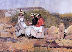 Winslow Homer Girls with Lobster (also known as A Fisherman's Daughter) - Art Print