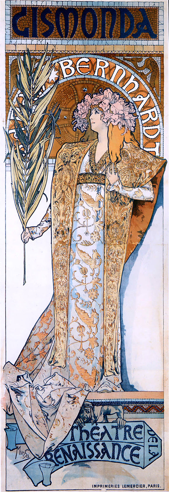  Alphonse Maria Mucha Gismonda (also known as with actress Sarah Bernhardt) - Art Print