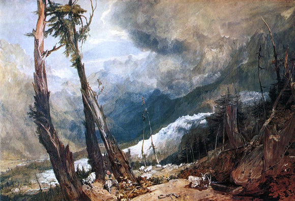  Joseph William Turner Glacier and Source of the Arveron, Going Up to the Mer de Glace - Art Print