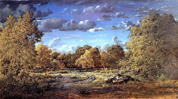  Theodore Rousseau Glade of the Reine Blanche in the Fontainebleau Forest - Art Print