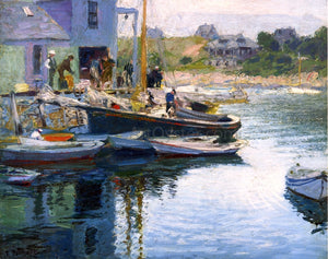  Edward Potthast Gloucester Bay and Dock - Art Print