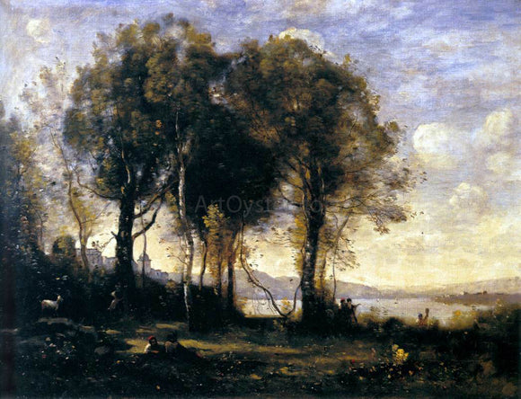  Jean-Baptiste-Camille Corot Goat-Herds - Art Print