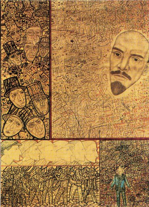  Pavel Filonov Goelro Lenin's Plan for the Electrification of Russia - Art Print