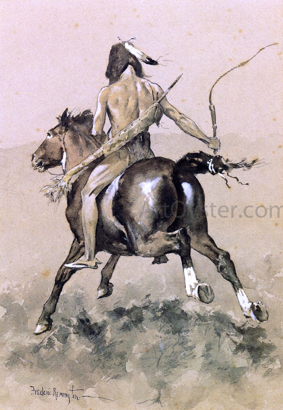  Frederic Remington Going to the Buffalo Hunt - Art Print