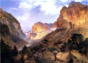  Thomas Moran Golden Gateway to the Yellowstone - Art Print