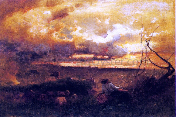  George Inness Golden Sunset - Art Print