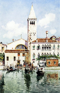  Federico Del Campo Gondolas on a Venetian Canal - Art Print