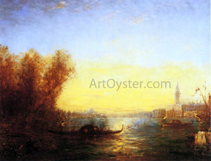  Felix Ziem Gondolas on the Lagoon, Venice - Art Print