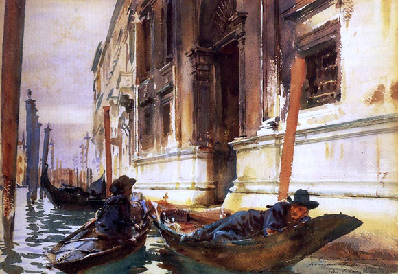  John Singer Sargent Gondolier's Siesta - Art Print