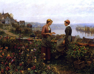  Daniel Ridgway Knight Gossiping - Art Print