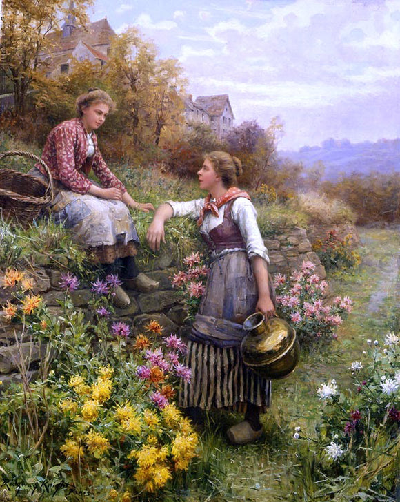  Daniel Ridgway Knight Gossips - Art Print