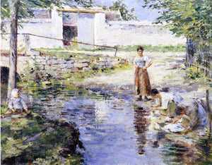  Theodore Robinson Gossips - Art Print