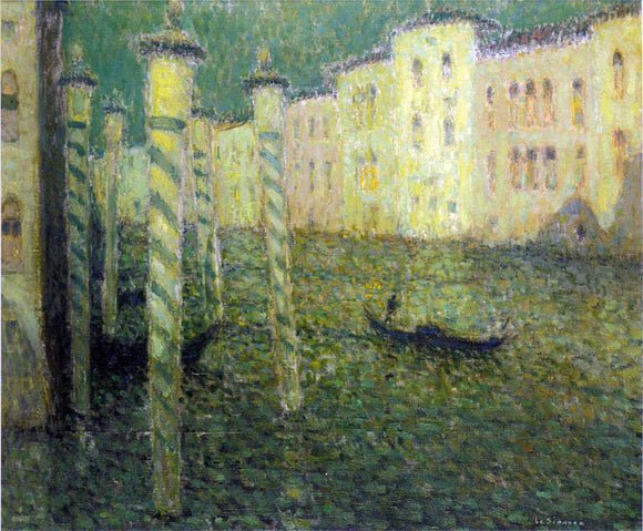  Henri Le Sidaner Grand Canal in Venice - Full Moon - Art Print