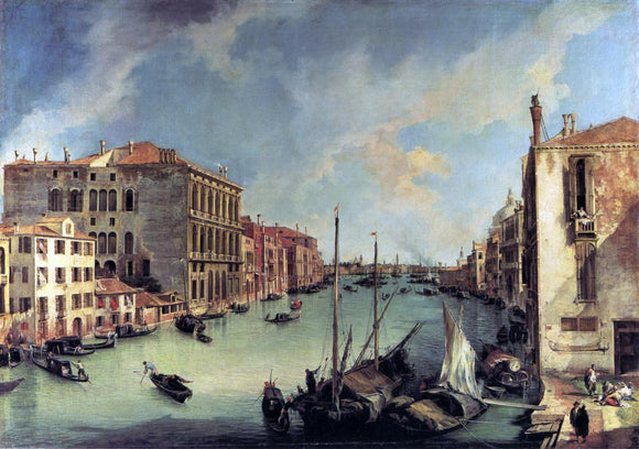  Canaletto Grand Canal: Looking East from the Campo S. Vio - Art Print