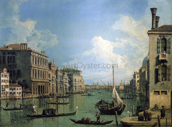  Canaletto At the Grand Canal Near the Campo San Vio, Looking Towards the Church of Santa Maria della Salute - Art Print