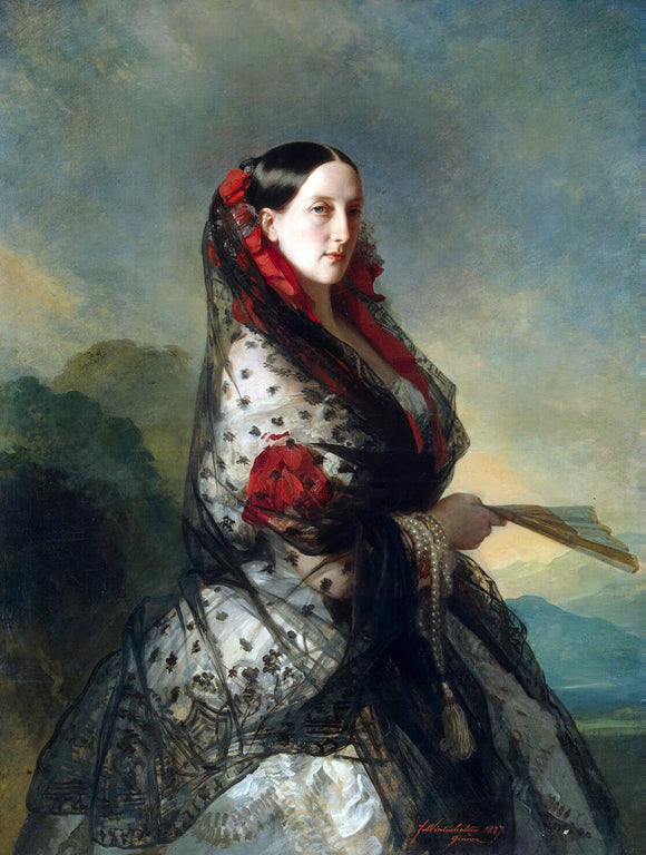  Franz Xavier Winterhalter Grand Duchess Maria Nikolaievna of Russia Duchess of Leuchtenberg - Art Print