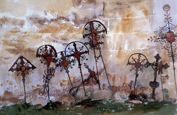  John Singer Sargent Graveyard in the Tyrol - Art Print