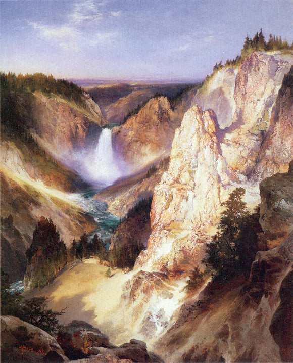  Thomas Moran Great Falls of Yellowstone - Art Print