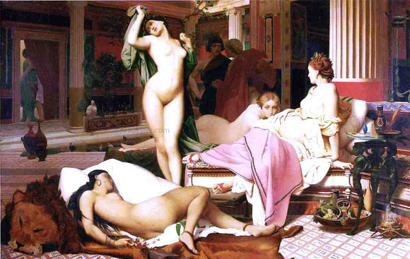  Jean-Leon Gerome Grecian Interior, Le Gynecee - Art Print